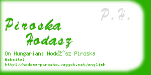 piroska hodasz business card